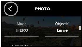 GOPRO MAX CHDHZ-201-RW - Changement des modes et paramètres - 1