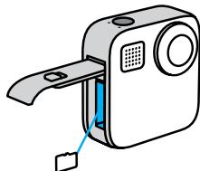 GOPRO MAX CHDHZ-201-RW - INSERTION DE LA BATTERIE ET DE LA CARTE MICROSD - 2