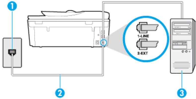 HP OFFICEJET 5742 - Configurer l'imprimante avec un modem d'ordinateur d'accès distant - 1