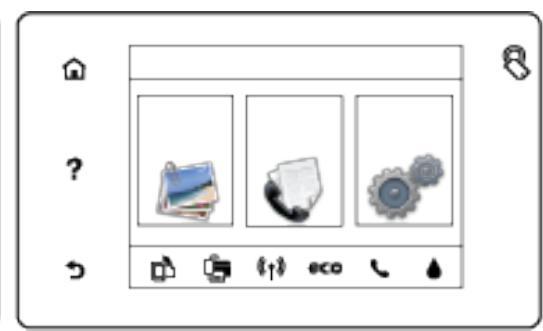 HP OFFICEJET 5742 - Icones de l'écran du panneau de commande - 2