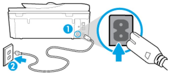 HP OFFICEJET 5742 - Pour vérifier le raccordement électrique et réinitialiser l'imprimante - 1
