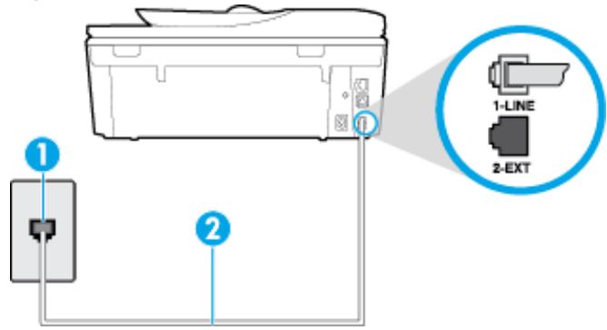 HP OFFICEJET 5742 - Cas F : Ligne voix/télécopie partagée avec une messagerie vocale - 2