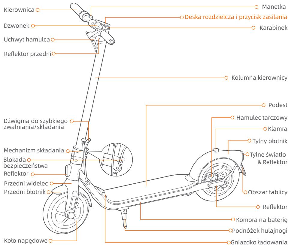 NINEBOT SEGWAY KICKSCOOTER F30D - Schemat - 1