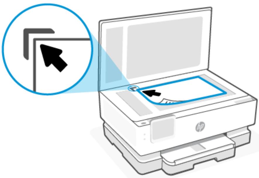 HP ENVY INSPIRE 7924E - Positionner un original sur la vitre du scanner - 3