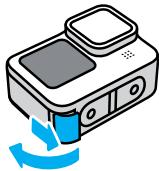GOPRO HERO 10 - INSERTION DE LA CARTE SD ET DE LA BATTERIE - 1