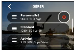 GOPRO HERO 10 - SUPPRESSION DE VOTRE PRÉRÉGLAGE - 3