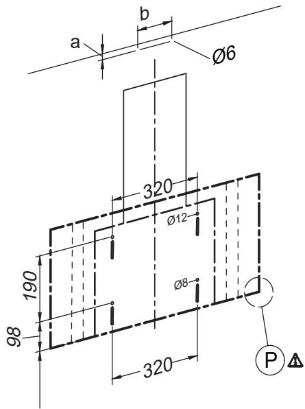 a b Ø6 320 Ø12 190 Ø8 98 320 PΔ