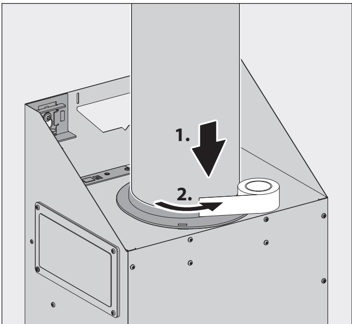BERBEL BKH 70 FO - Afzuigleiding aansluiten (bij afzuiig- en hybride modus) - 2