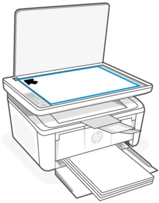 HP M140WE - Chargement d'un original sur la vitre du scanner - 2