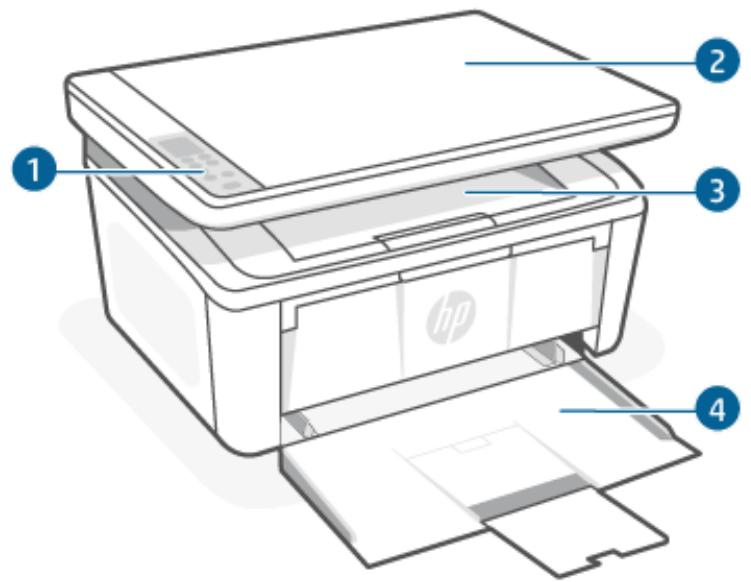 HP M140WE - Vue de face de l'imprimante - 1