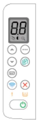 HP M140WE - Boutons et voyants du panneau de commande (modèles de base/sans fil) - 2