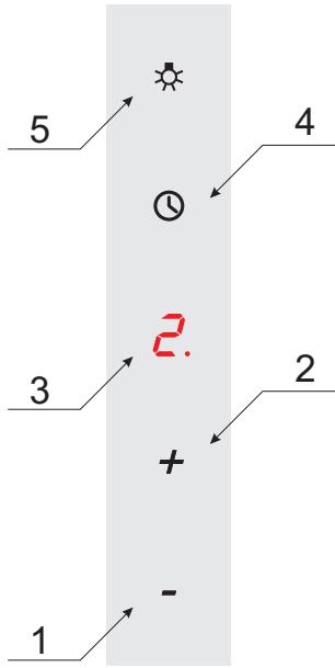 AMICA KH17183E - Bediening van de afzuigkap - 1