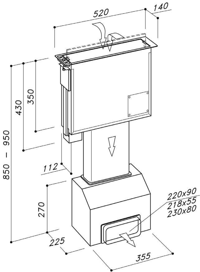 DE DIETRICH DHD7561B - FLÄKTKÅPANS MONTERING - 1