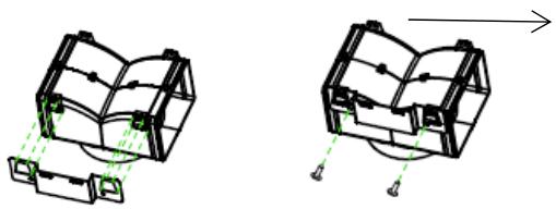 HOOVER HTS6CBK3X - NAMESTITEV (ZRAČNI DEFLEKTOR ZA PIRAMIDNE IN SLANT MODELE): - 1