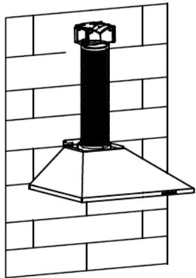 HOOVER HTS6CBK3X - INSTALARE (DEFLECTOR DE AER PENTRU MODELE PIRAMIDE ŞI SLAN): - 3