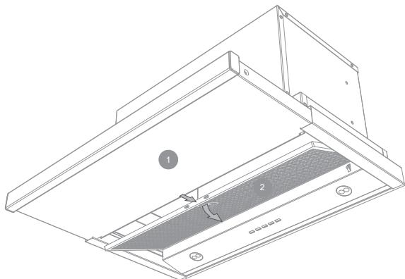 NOVY 650 - Accessing the grease filter - 1