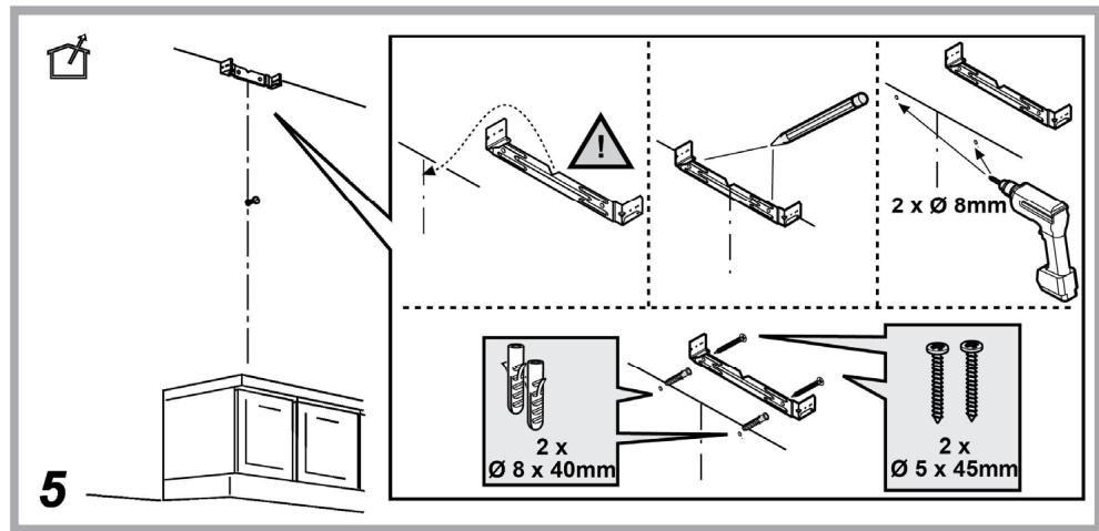 2 x Ø 8mm 2 x Ø 8 x 40mm 2 x Ø 5 x 45mm 5