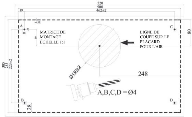 CANDY CBT9240X - Perçage des trous de suspension - 1