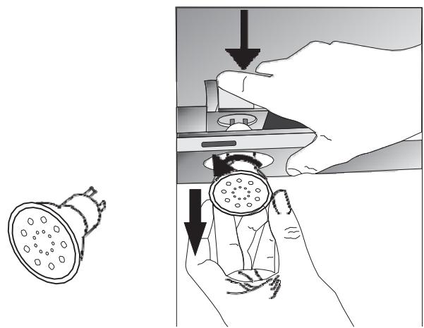 CANDY CBT9240X - Sustitución de la lámpara halógena - 1