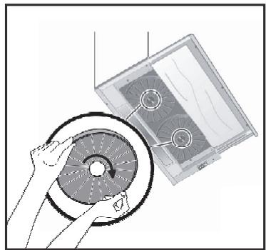 CANDY CBT9240X - Remplacement du filtré à charbon AF 100 - 1