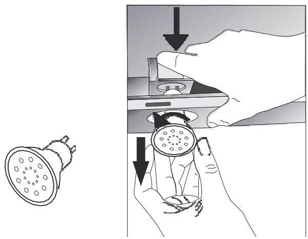 CANDY CBT9240X - Sostituzione delle lampadine alogene - 1
