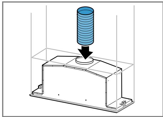NEFF D55ML66N1 - Réaliser le raccordement de l'évacuation de l'air - 1