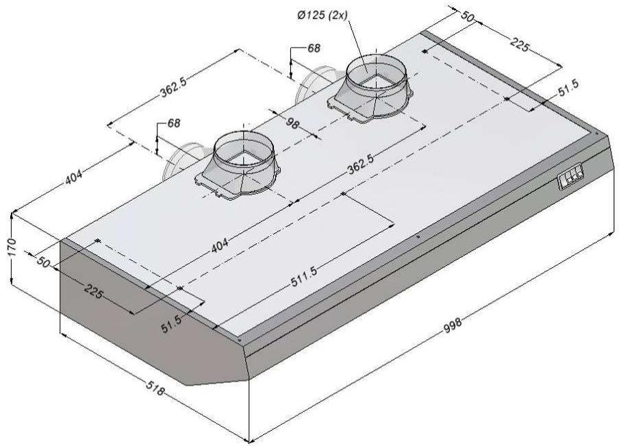 NOVY CLASSIQUE 936 - CLASSIQUE 939 - Inbouwafmetingen - 2