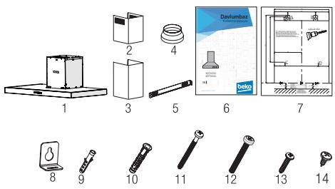 BEKO BHCB63640BH - Accesorios de instalación - 1