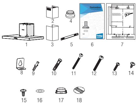 BEKO BHCB63640BH - Acessórios da instalação - 1
