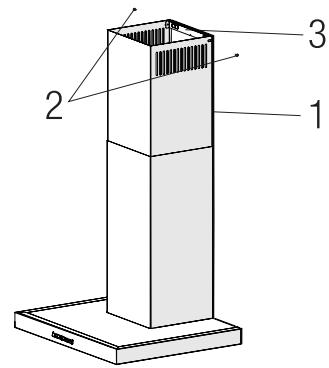 BEKO BHCB63640BH - Installation of the Hood to the Chimney - 1