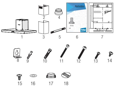 BEKO BHCB63640BH - Installatie toebehoren - 1
