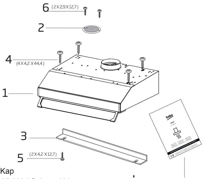 BEKO CFB6432XH - Aksesori Pemasangan - 1