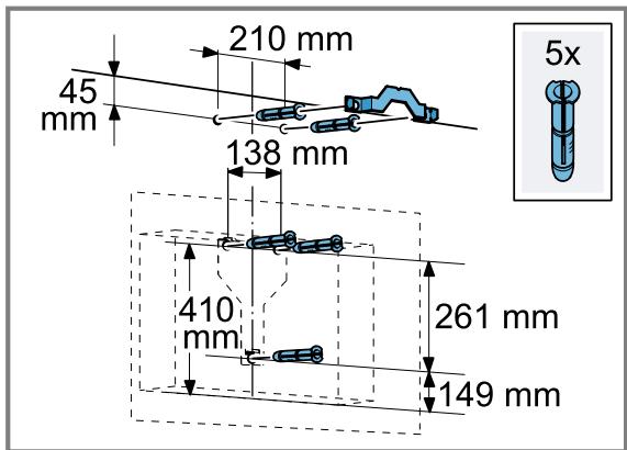 NEFF D95FHP1S0 - Preparing the wall - 1