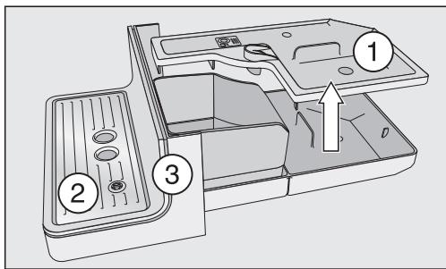 MIELE 5400  -  CM 5400 - Bac d'égoutage, bac à marc de café et plaque égoutoir en métal - 1