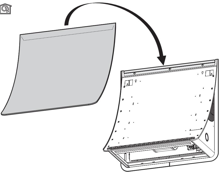 Diagram illustrating a folding or disassembly process of a plastic sheet, showing the resulting cross-section with labeled components.