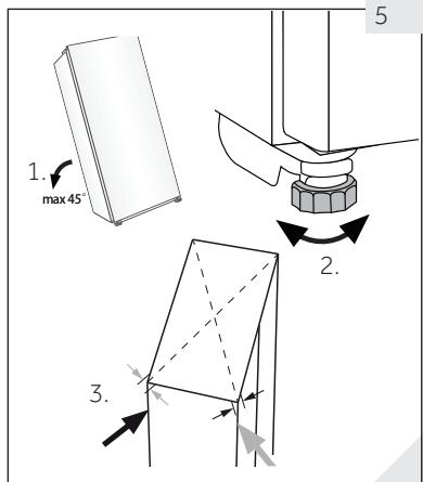 HAIER HWS84GA - Alignment de l'appareil - 1