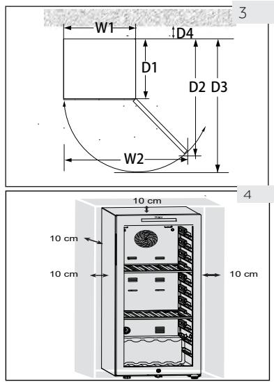 HAIER HWS84GA - Spazio di ventilazione - 1