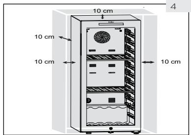 HAIER HWS84GA - Espaço de ventilação - 2