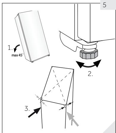 HAIER HWS84GA - Das Gerä ausrichten - 1