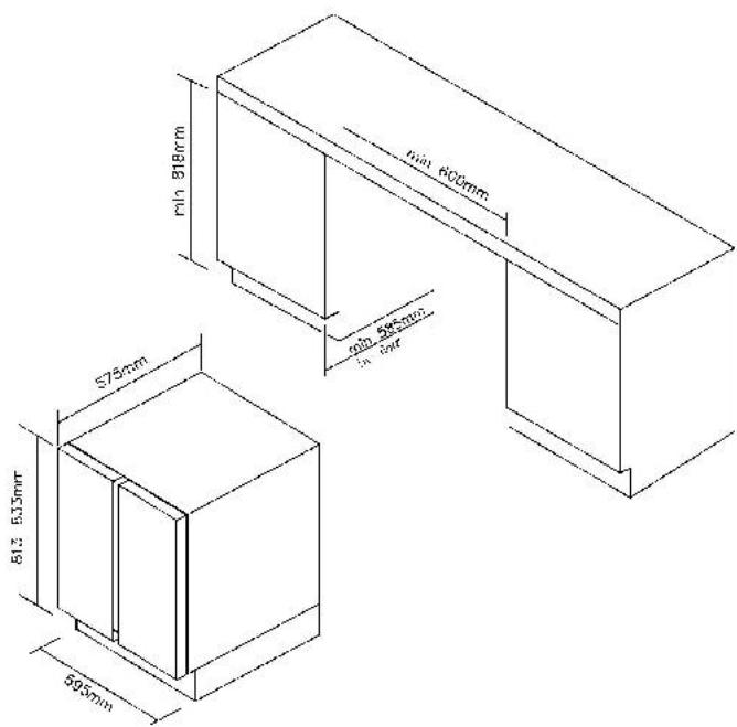 CANDY CCVB 60D/1 - Consignes pour une installation intégrée - 2