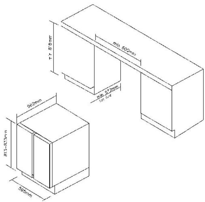 CANDY CCVB 60D/1 - Consignes pour une installation intégrée - 1