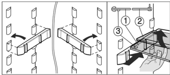 LIEBHERR KP280 - Utiliser la tablette de rangement composée de deux parties - 1