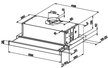 FRANKE FTC 601 BK GL - FTC 601 GR XS - Platzbedarf - 1