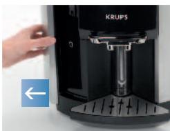 KRUPS ESPRESSERIA EA9000 - ■ Vaciar el recogedor de desechos de café - 1
