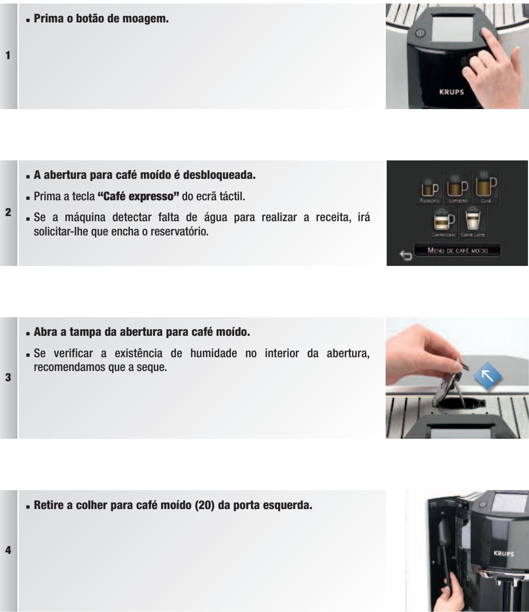 KRUPS ESPRESSERIA EA9000 - ■ Café expresso através do menu “Café moído” - 1