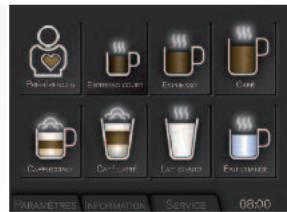 KRUPS ESPRESSERIA EA9000 - - Appuyez sur la touche « Cappucino » de l'écran tactile. - 1