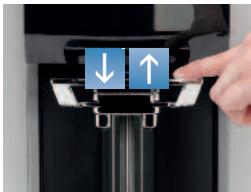 KRUPS ESPRESSERIA EA9000 - ■ Adjusting the coffee nozzle height - 1