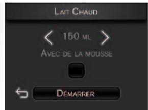 Lait Chaud < 150 ML > AVEC DE LA MOUSSE DEMARRER