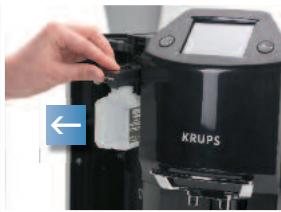 KRUPS ESPRESSERIA EA9000 - ■ Changer la bouteille de liquide de nettoyage - 2