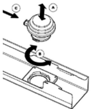 NOVY FLAT'LINE 7612  -  FLAT'LINE 7642 -  FLATLINE 7450 -  FLATLINE 7600 -  FLATLINE 7605 -  FLATLINE 7610 -  FLATLINE 7615 -  FLATLINE 7645 -  FLATLINE 7650 -  FLATLINE 7655 -  FLATLINE 7660 - Montage du nouveau spot LED - 1